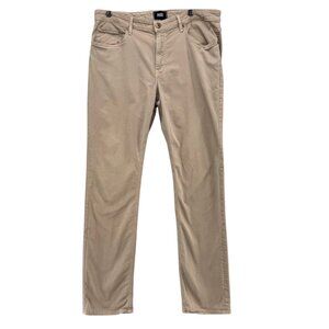 Paige Normandie Straight Leg Jeans Mens Tan Cotton Blend Denim Size 36x33